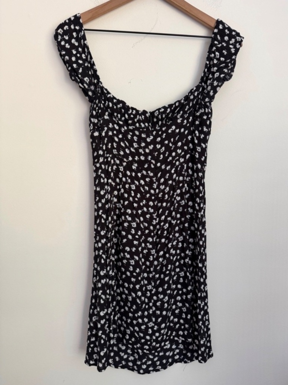 All Saints Floral Mini Dress in Black and White - Picture 3 of 7